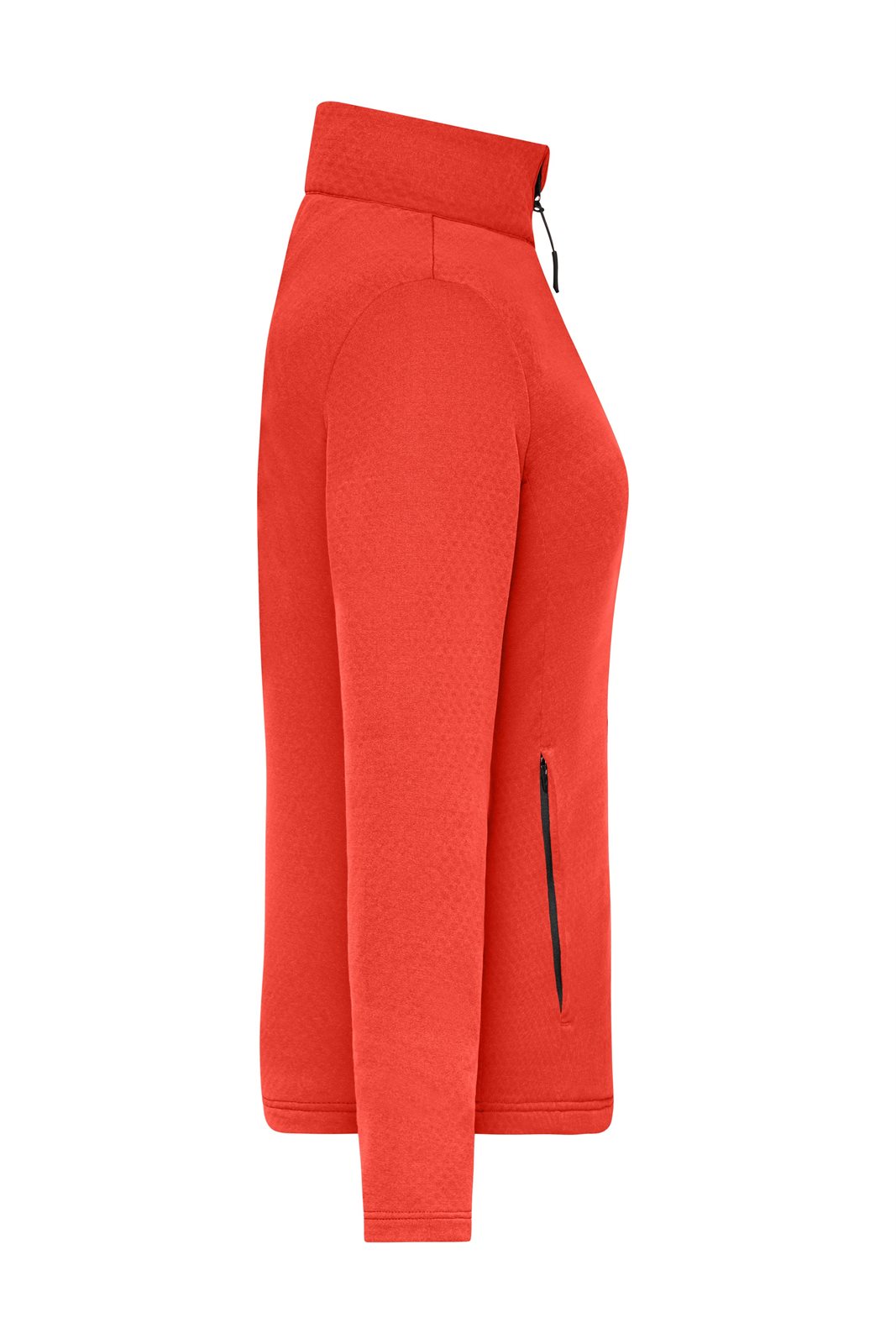 Jacke Damen Orange – Ladies' Sports Structured Fleece Jacket GRS, Detailansicht