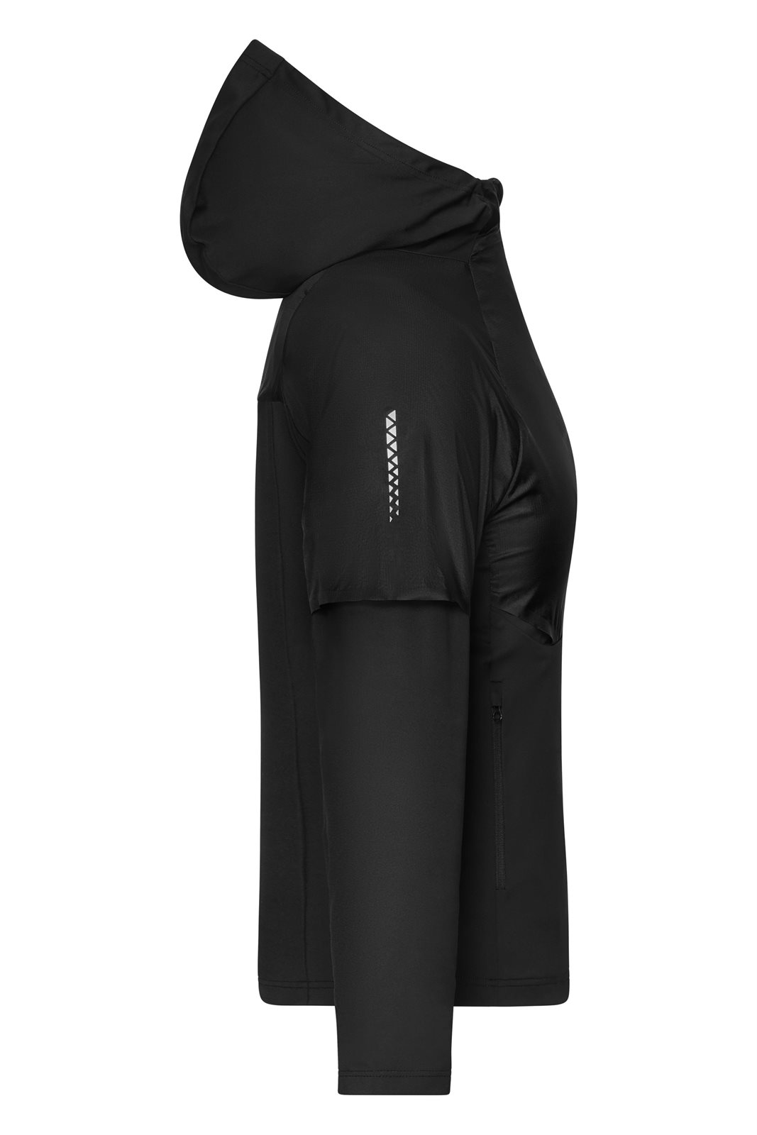 Jacke Damen Schwarz – Ladies' Running Jacket, Detailansicht