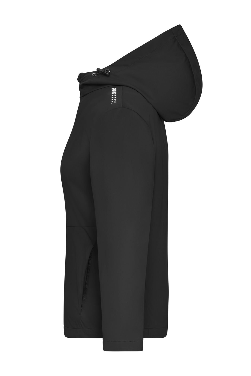 Jacke Damen Schwarz – Ladies' Sports Softshell Jacket GRS, Detailansicht