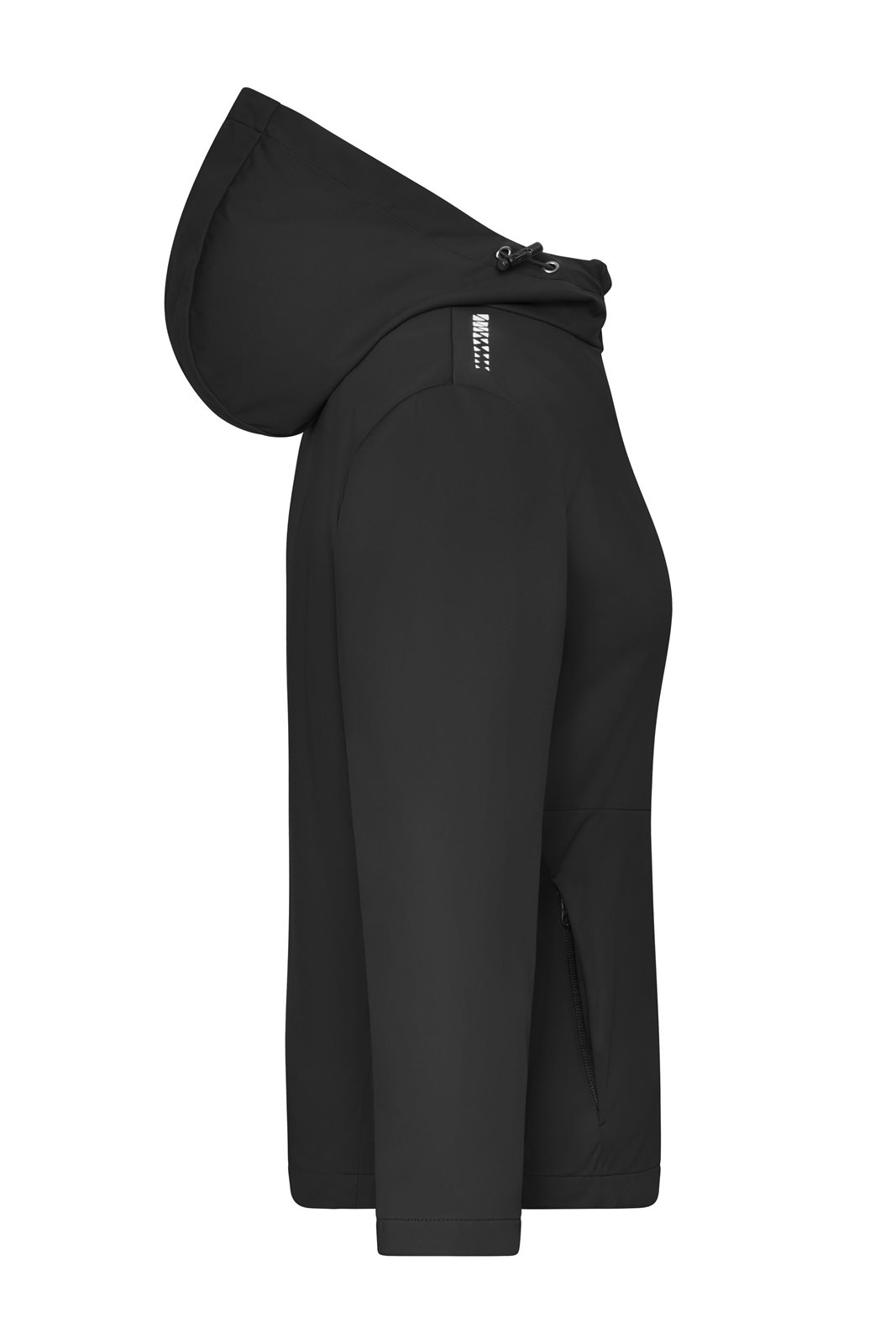 Jacke Damen Schwarz – Ladies' Sports Softshell Jacket GRS, Detailansicht