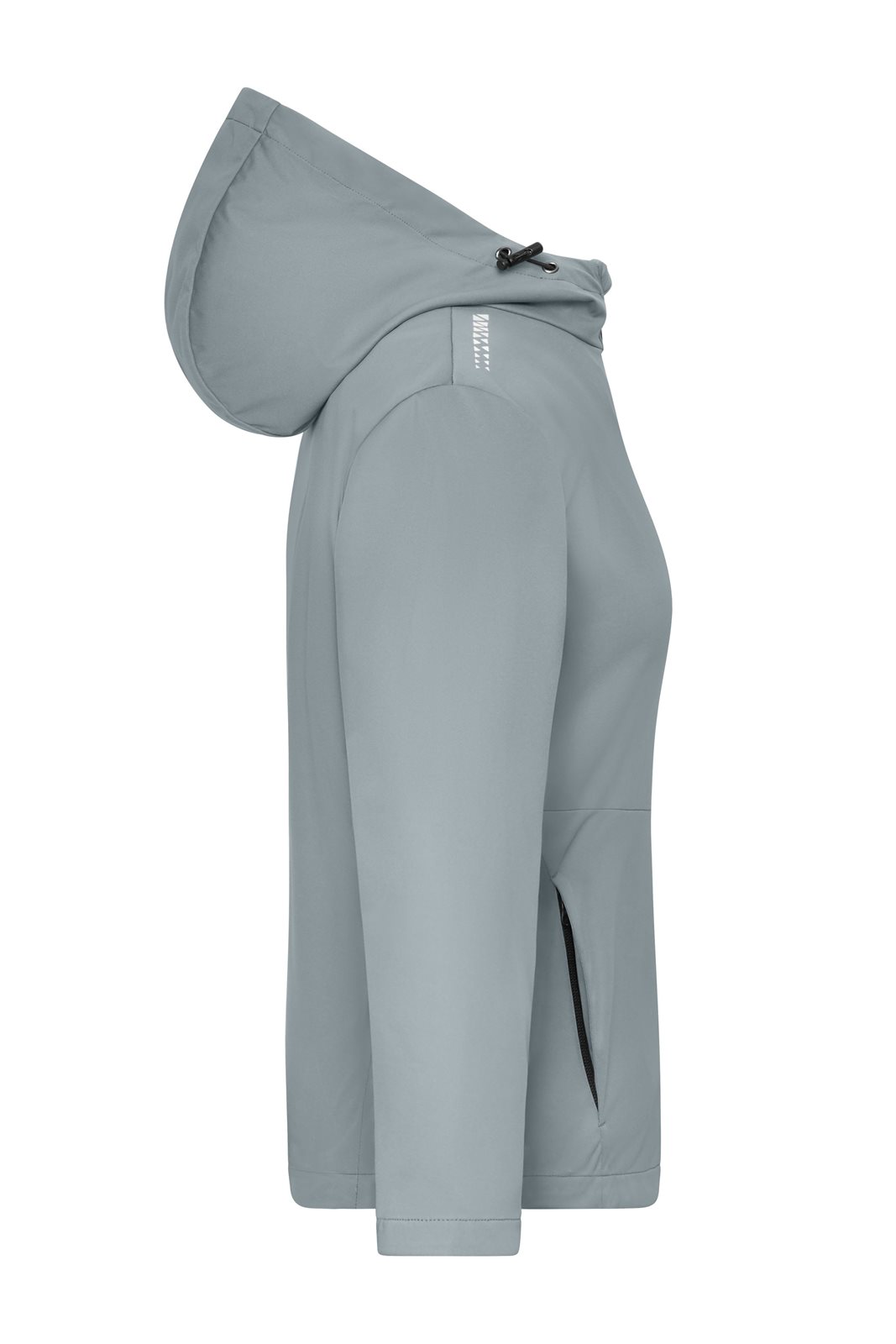Jacke Damen Grau – Ladies' Sports Softshell Jacket GRS, Detailansicht