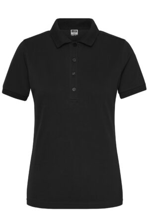 Poloshirt Damen Schwarz – Ladies' ORGANIC Stretch-Polo Work - SOLID - OCS Blended