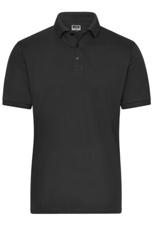 Poloshirt Herren Schwarz – Men's ORGANIC Stretch-Polo Work - SOLID - OCS Blended