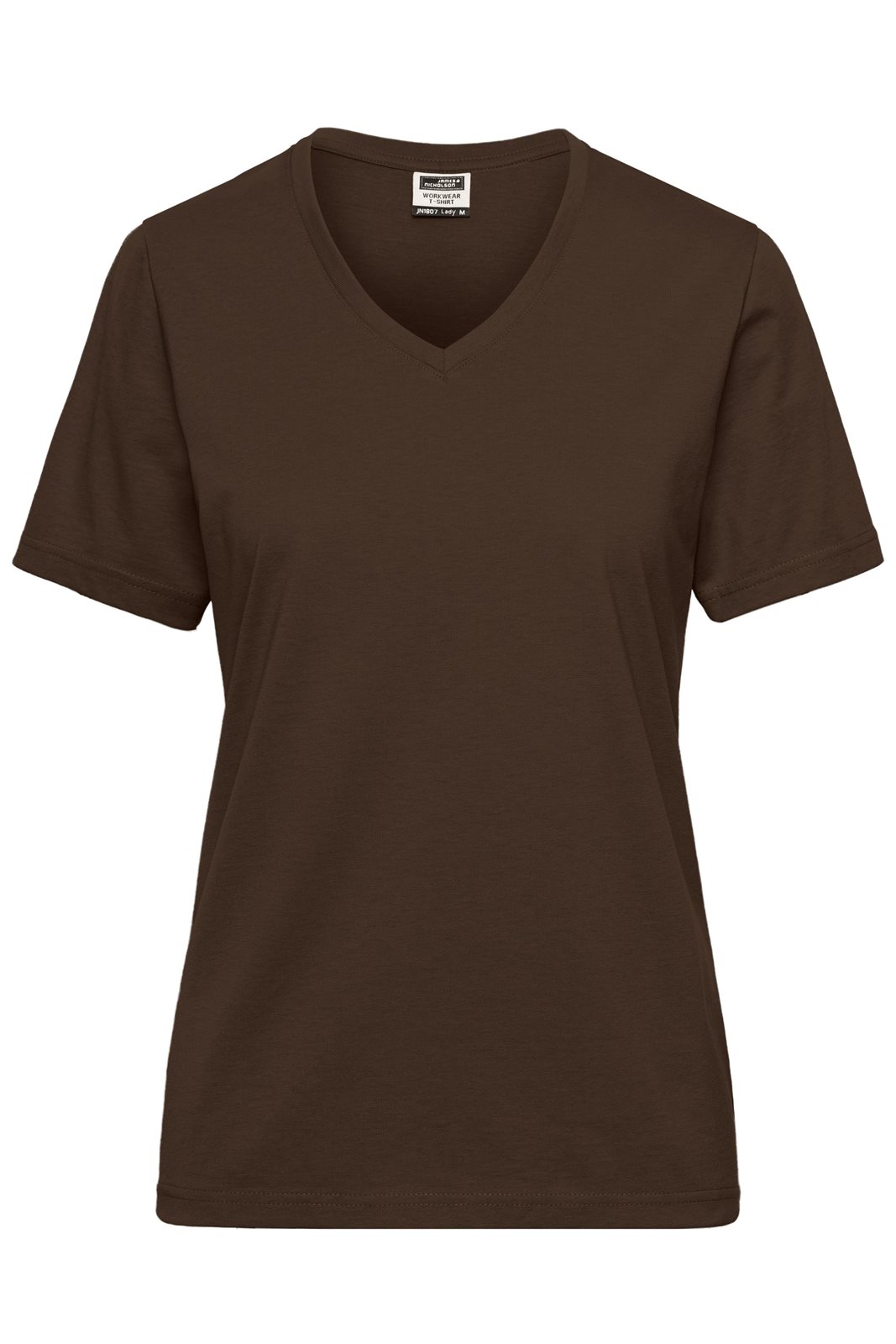 T-Shirt Damen Braun – Ladies' ORGANIC Workwear T-Shirt OCS Blended