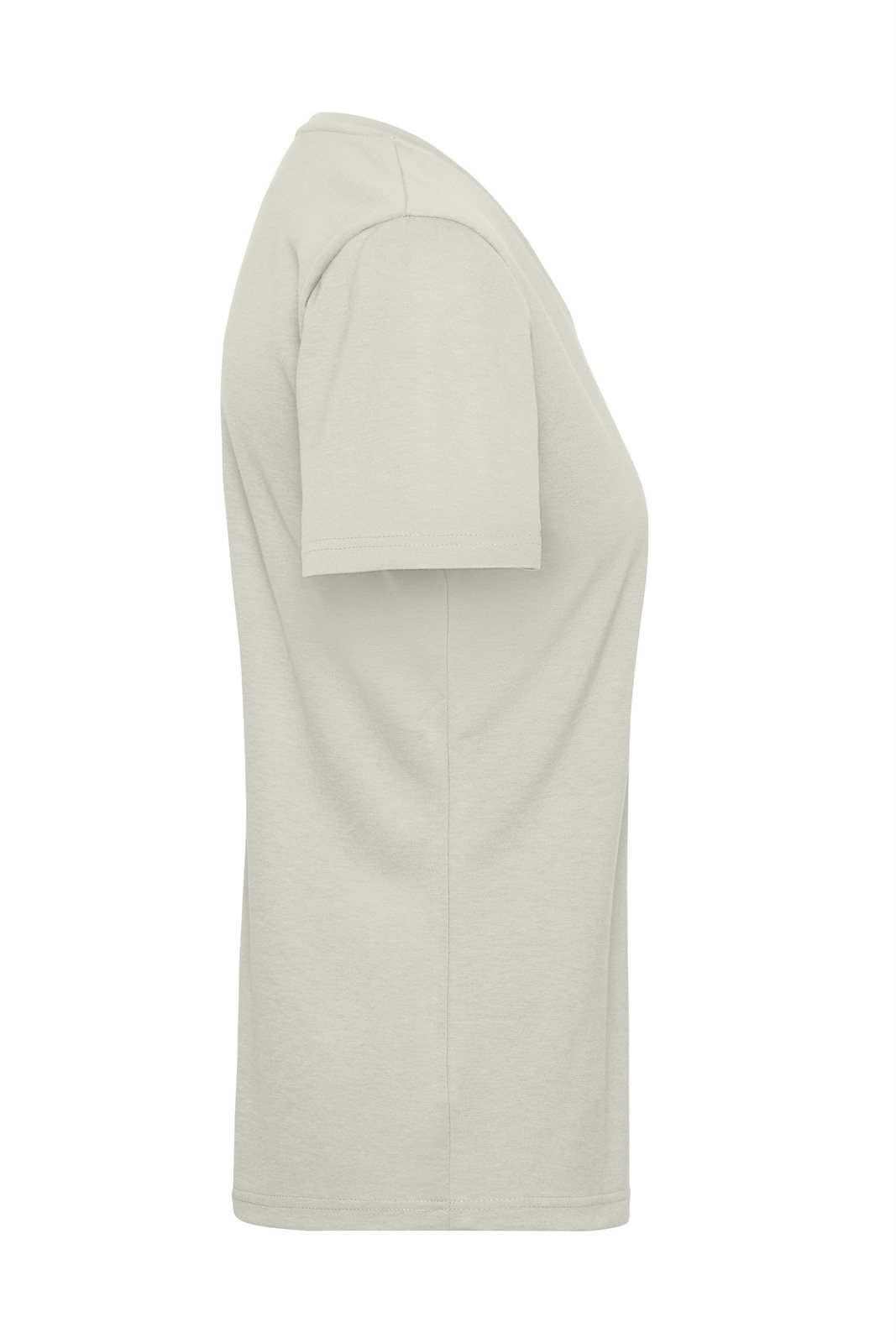 T-Shirt Damen Grau – Ladies' ORGANIC Workwear T-Shirt OCS Blended, Detailansicht
