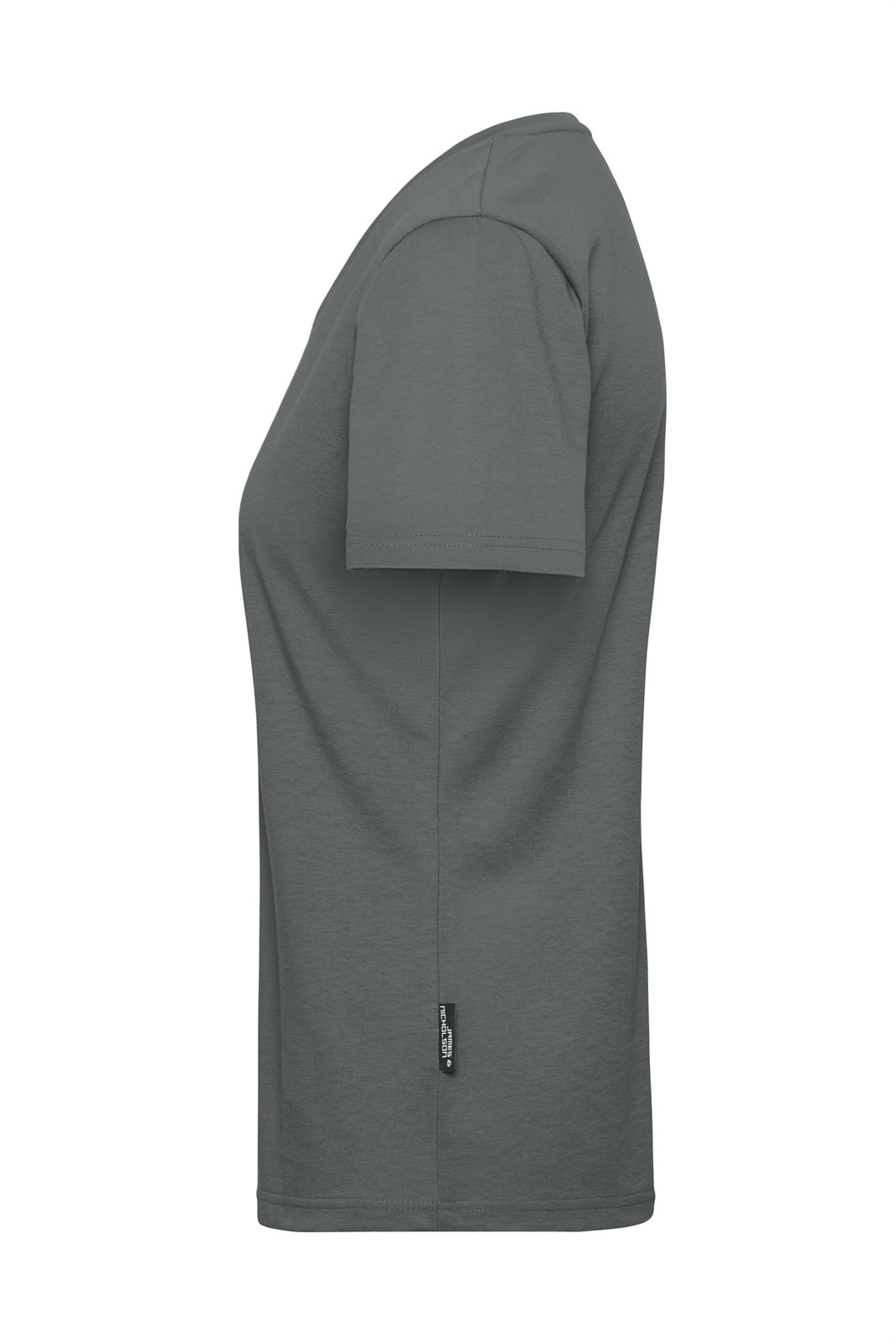 T-Shirt Damen Grau – Ladies' ORGANIC Workwear T-Shirt OCS Blended, Detailansicht