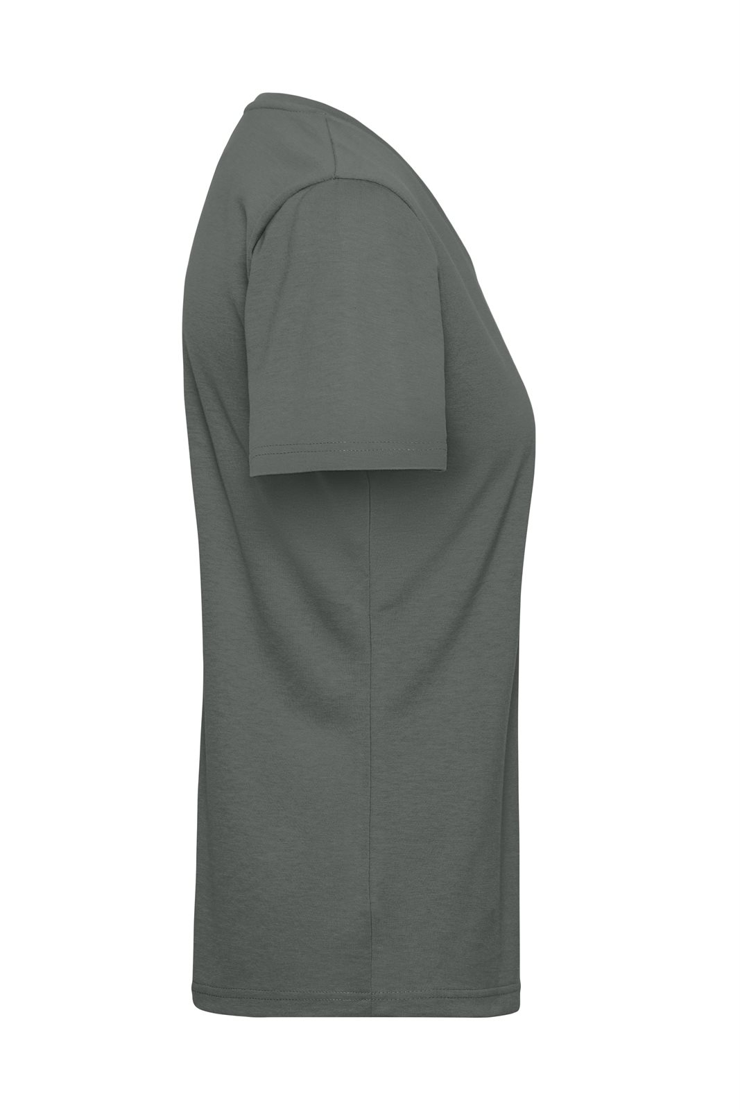 T-Shirt Damen Grau – Ladies' ORGANIC Workwear T-Shirt OCS Blended, Detailansicht