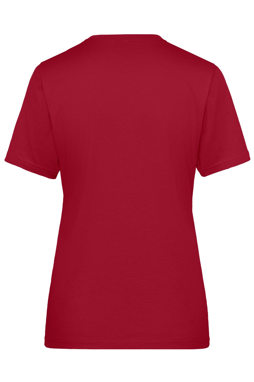 T-Shirt Damen Rot – Ladies' ORGANIC Workwear T-Shirt OCS Blended, Detailansicht