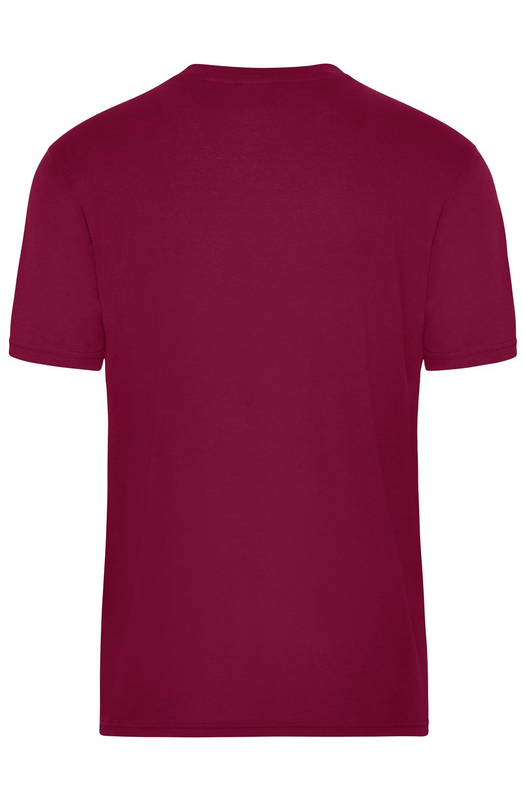 T-Shirt Herren Rot/Weinrot – Men's ORGANIC Workwear T-Shirt OCS Blended, Detailansicht