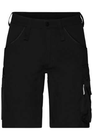 Hose Unisex Schwarz – Workwear Stretch-Bermuda Slim Line   GRS