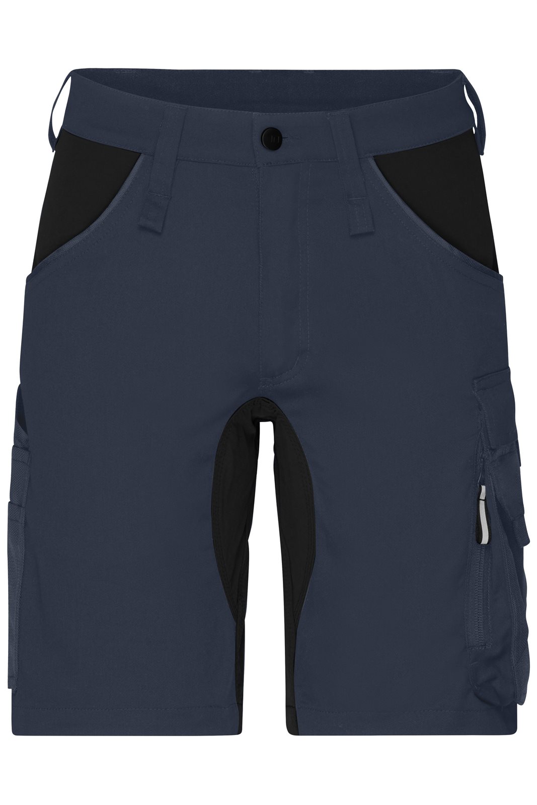 Hose Unisex Schwarz/Grau – Workwear Stretch-Bermuda Slim Line GRS