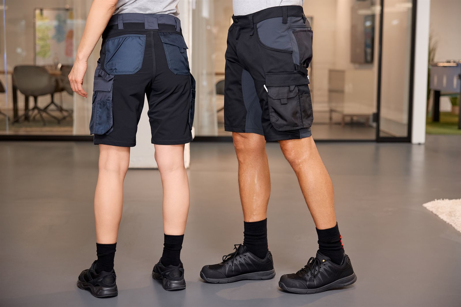 Hose Unisex – Workwear Stretch-Bermuda Slim Line GRS, Detailansicht