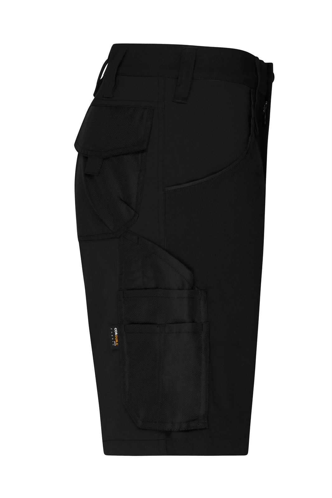 Hose Unisex Schwarz – Workwear Stretch-Bermuda Slim Line GRS, Detailansicht