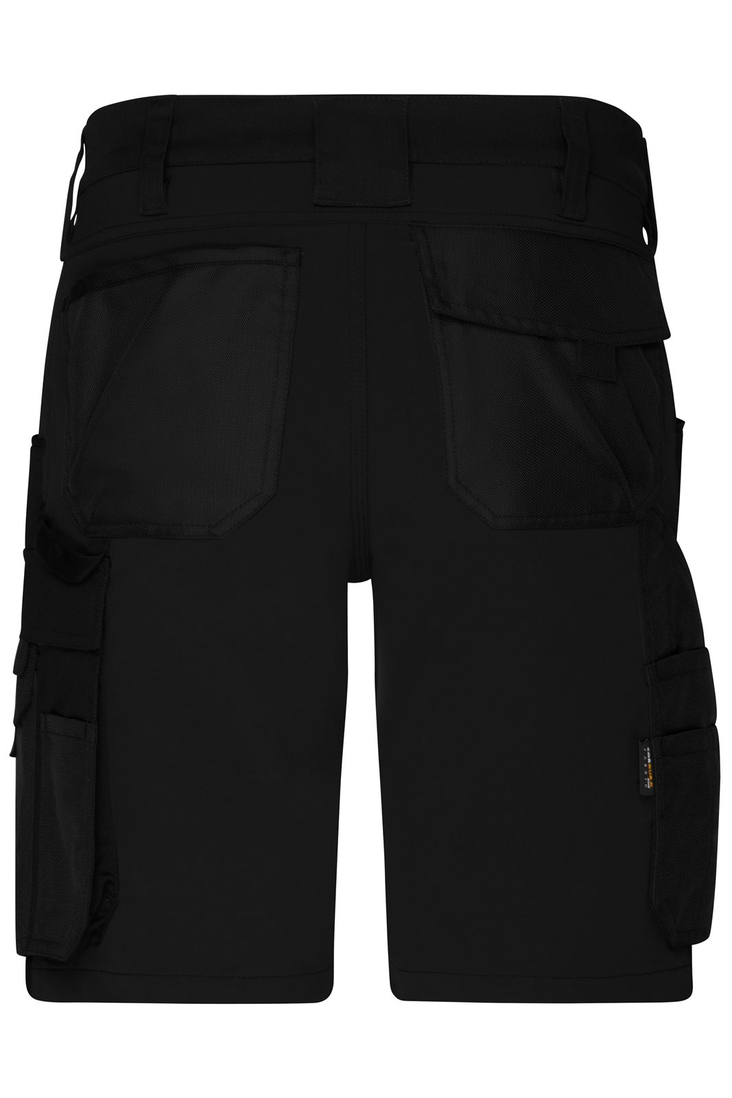 Hose Unisex Schwarz – Workwear Stretch-Bermuda Slim Line GRS, Detailansicht