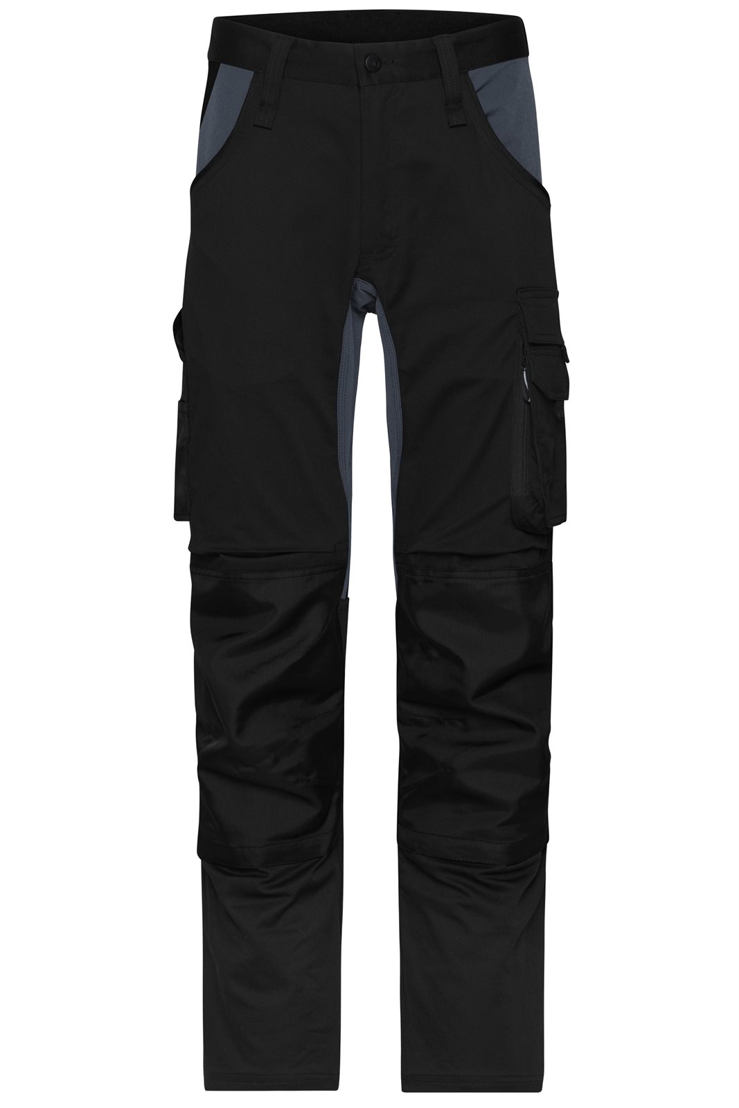 Hose Unisex Schwarz/Grau – Workwear Stretch-Pants Slim Line GRS