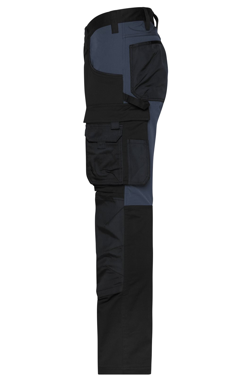 Hose Unisex Schwarz/Grau – Workwear Stretch-Pants Slim Line GRS, Detailansicht