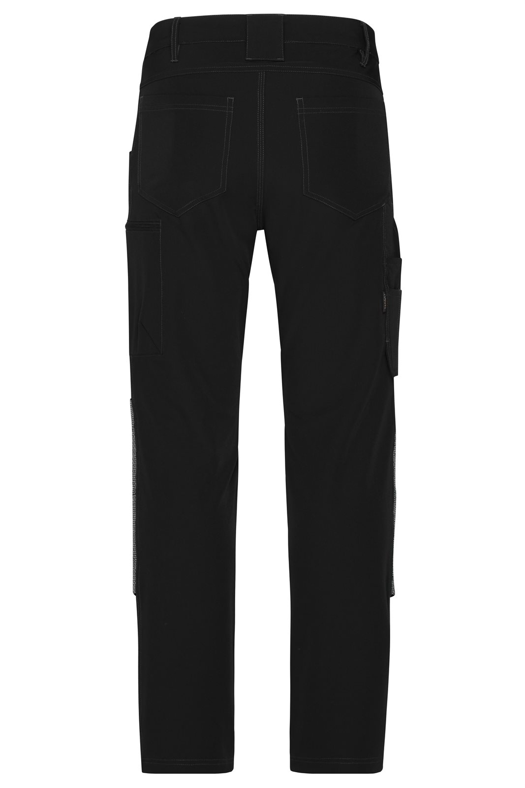 Hose Unisex Schwarz – Workwear Pants 4-Way Stretch Slim Line, Detailansicht