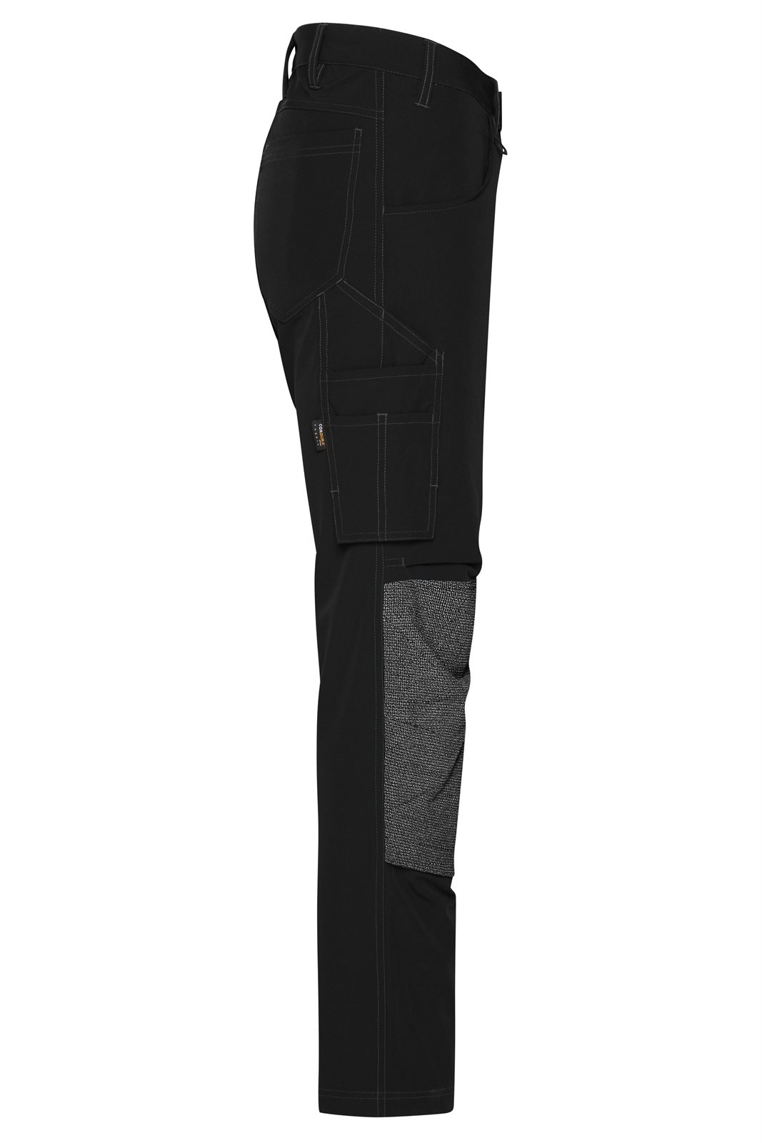 Hose Unisex Schwarz – Workwear Pants 4-Way Stretch Slim Line, Detailansicht
