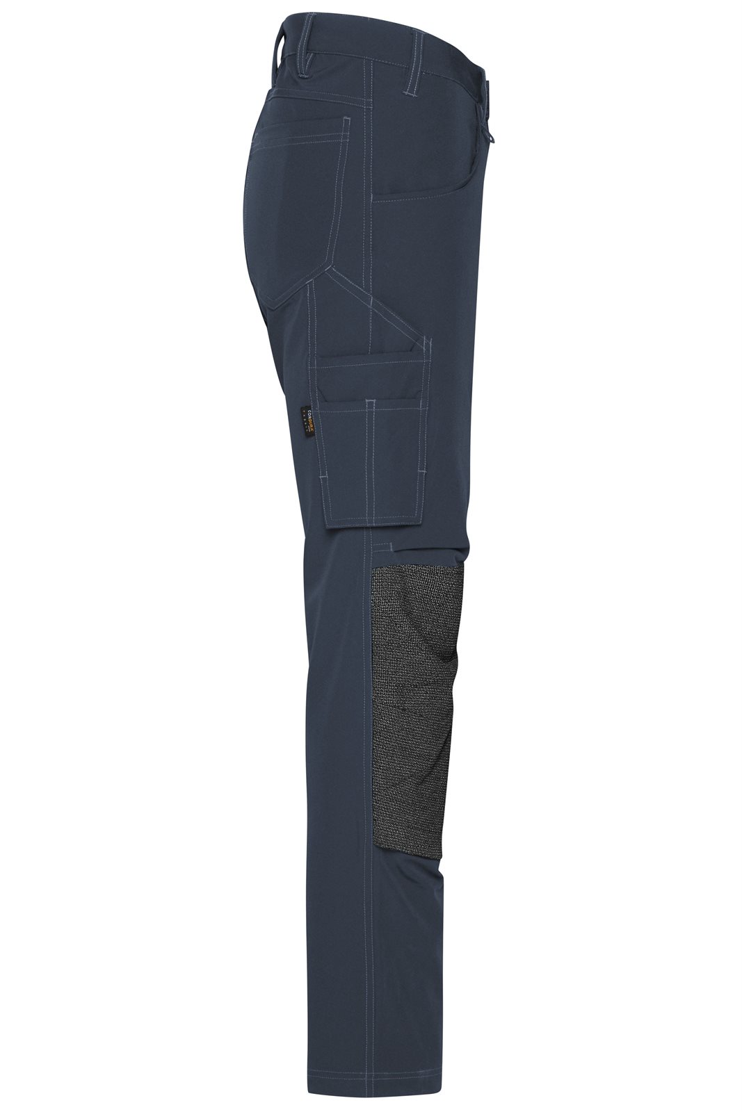 Hose Unisex Grau – Workwear Pants 4-Way Stretch Slim Line, Detailansicht