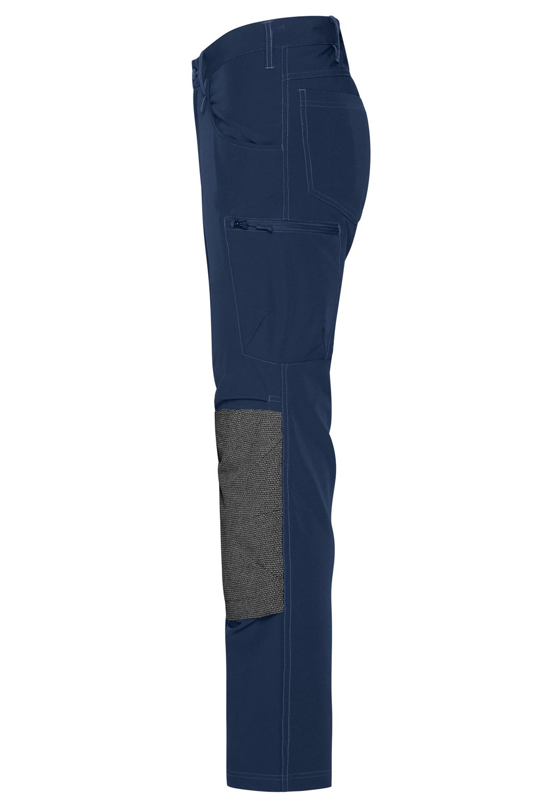 Hose Unisex Blau – Workwear Pants 4-Way Stretch Slim Line, Detailansicht
