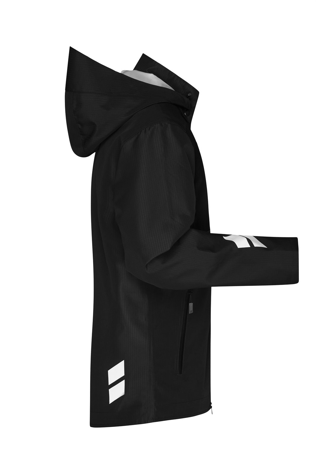 Jacke Unisex Schwarz – Hardshell Workwear Jacket GRS, Detailansicht