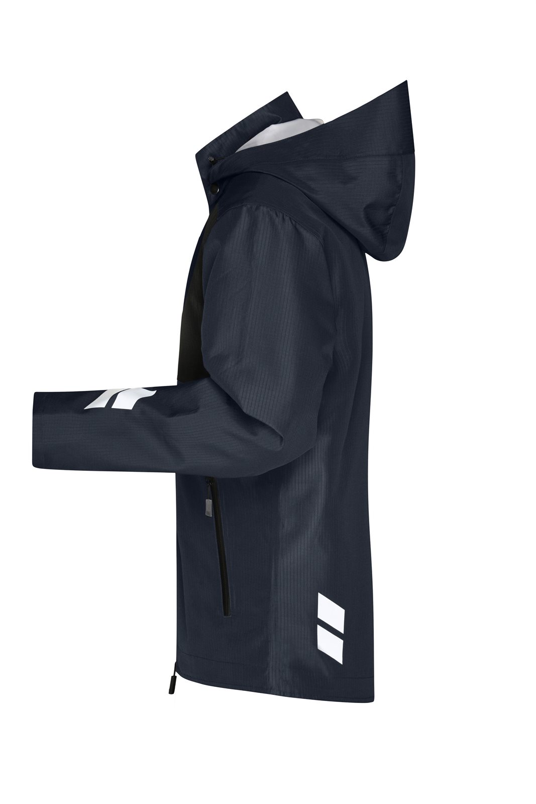 Jacke Unisex Schwarz/Grau – Hardshell Workwear Jacket GRS, Detailansicht