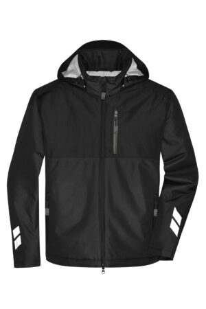 Jacke Unisex Schwarz – Padded Hardshell Workwear Jacket   GRS