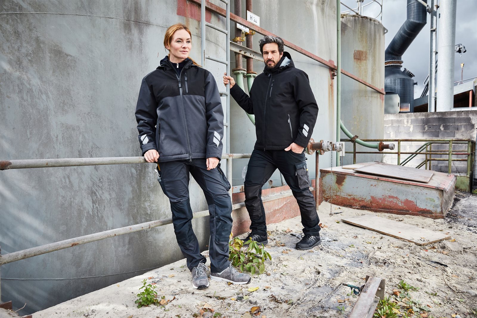 Jacke Unisex – Padded Hardshell Workwear Jacket GRS, Detailansicht