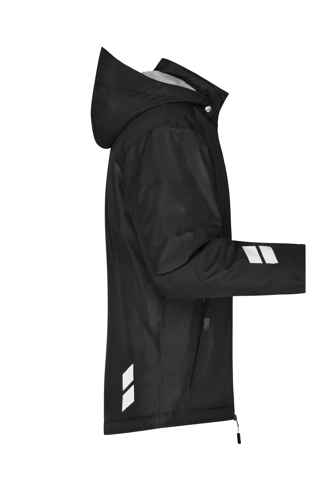 Jacke Unisex Schwarz – Padded Hardshell Workwear Jacket GRS, Detailansicht