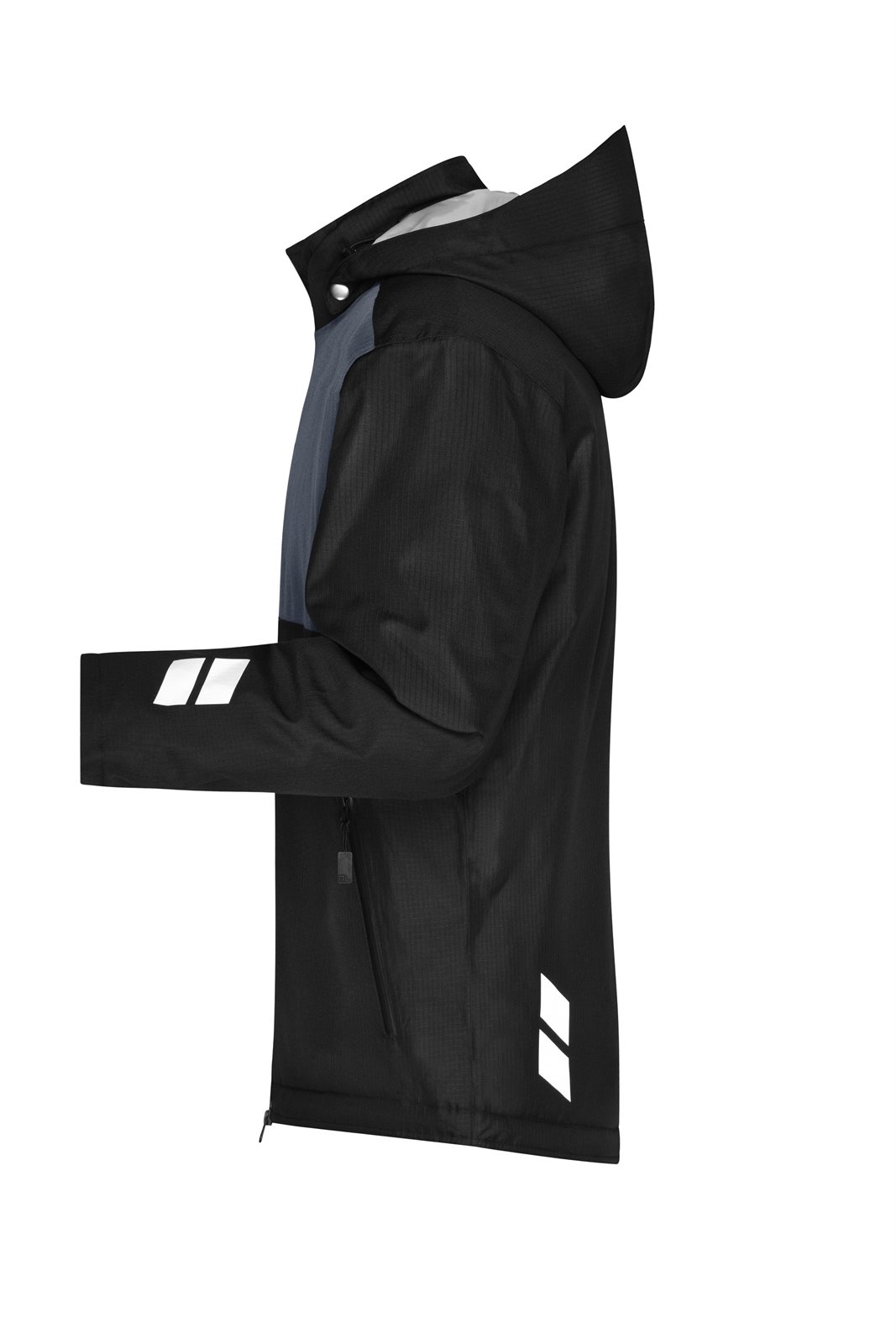 Jacke Unisex Schwarz/Grau – Padded Hardshell Workwear Jacket GRS, Detailansicht