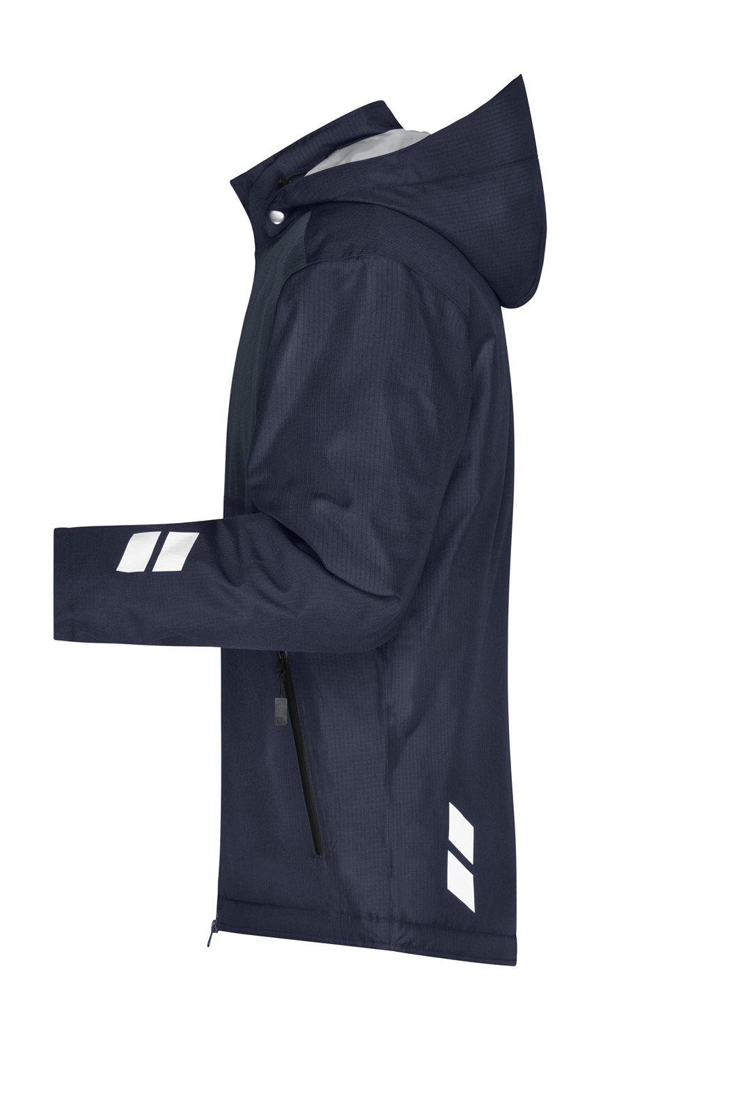 Jacke Unisex Blau/Grau – Padded Hardshell Workwear Jacket GRS, Detailansicht
