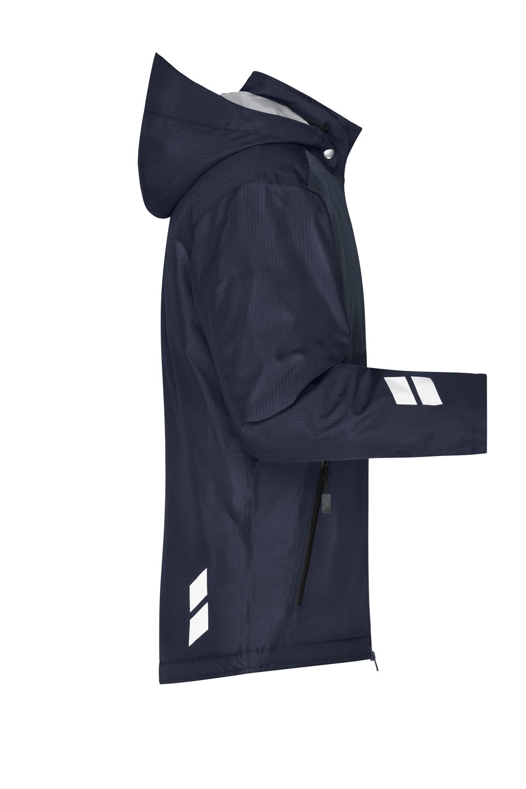 Jacke Unisex Blau/Grau – Padded Hardshell Workwear Jacket GRS, Detailansicht