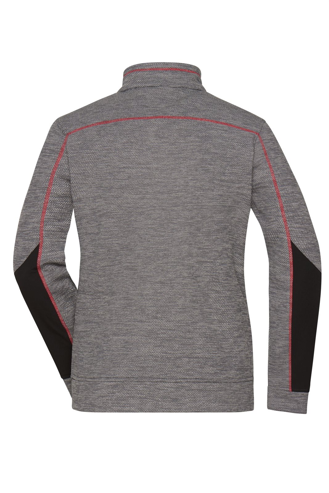 Jacke Damen Grau/Schwarz/Rot – Ladies' Structure Fleece Jacket GRS, Detailansicht