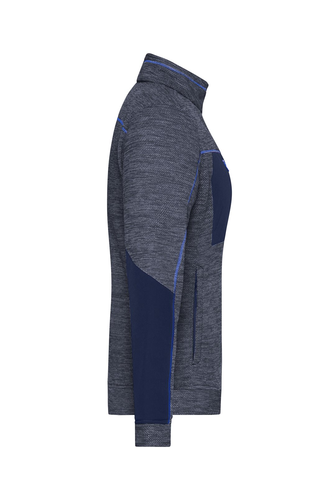 Jacke Damen Blau – Ladies' Structure Fleece Jacket GRS, Detailansicht