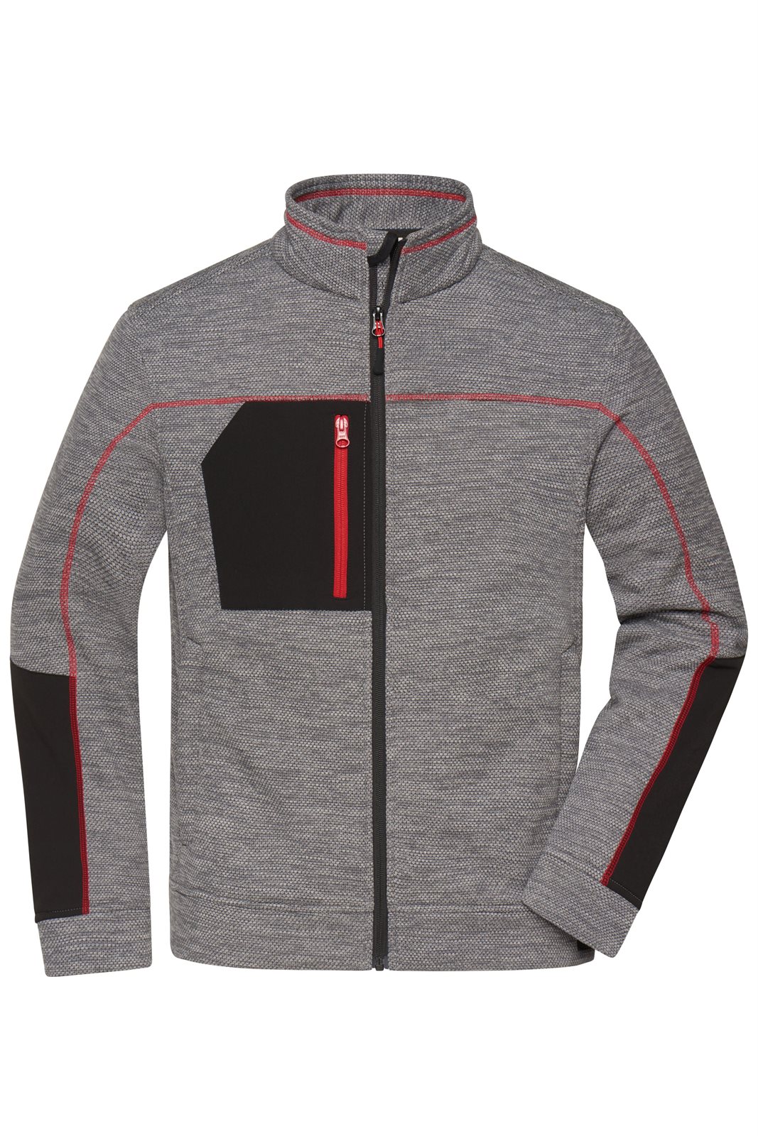 Jacke Herren Grau/Schwarz/Rot – Men's Structure Fleece Jacket GRS