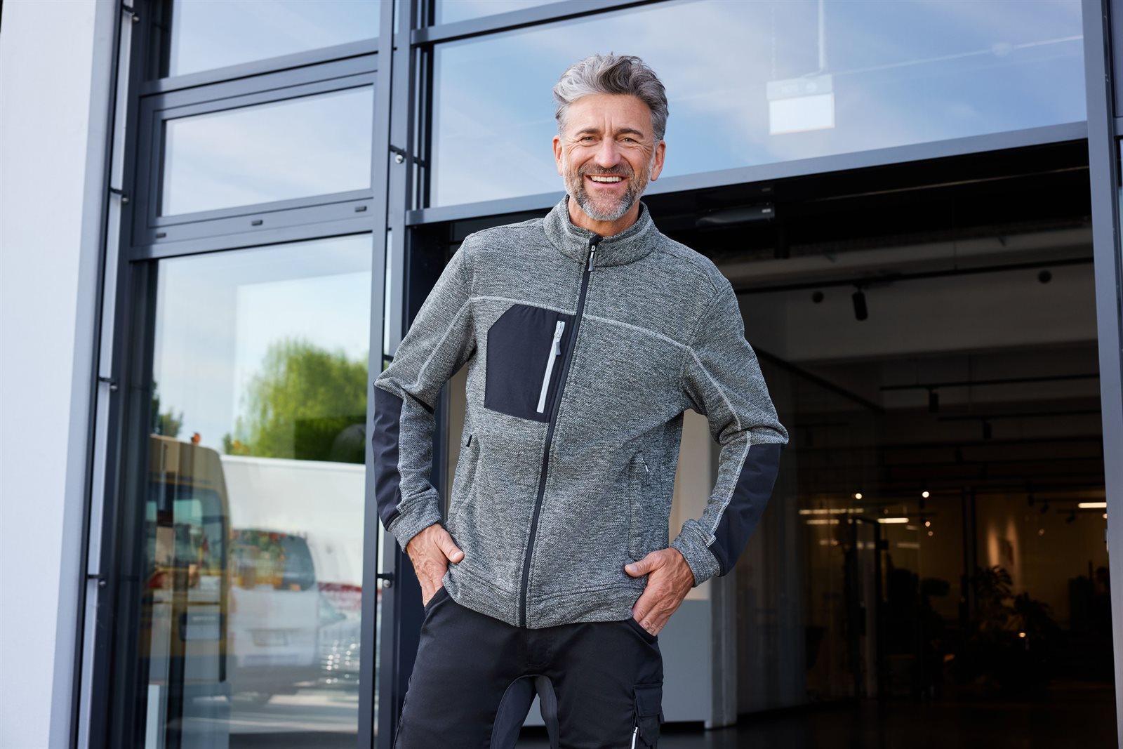 Jacke Herren – Men's Structure Fleece Jacket GRS, Detailansicht