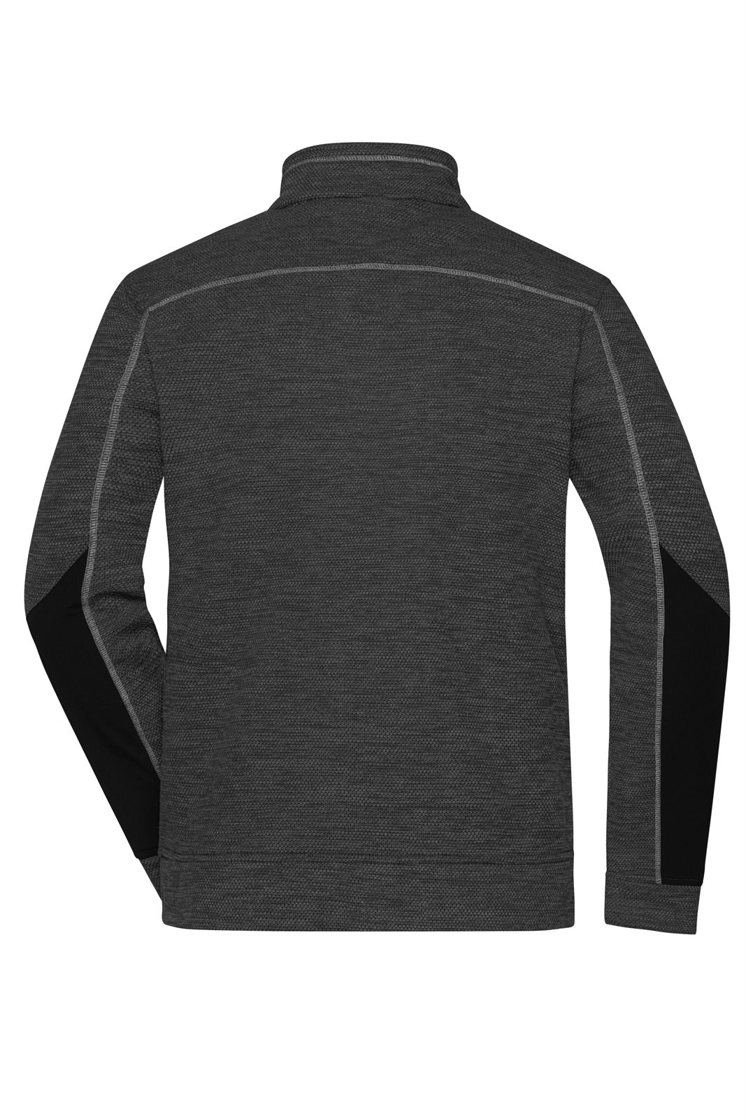Jacke Herren Schwarz/Grau – Men's Structure Fleece Jacket GRS, Detailansicht