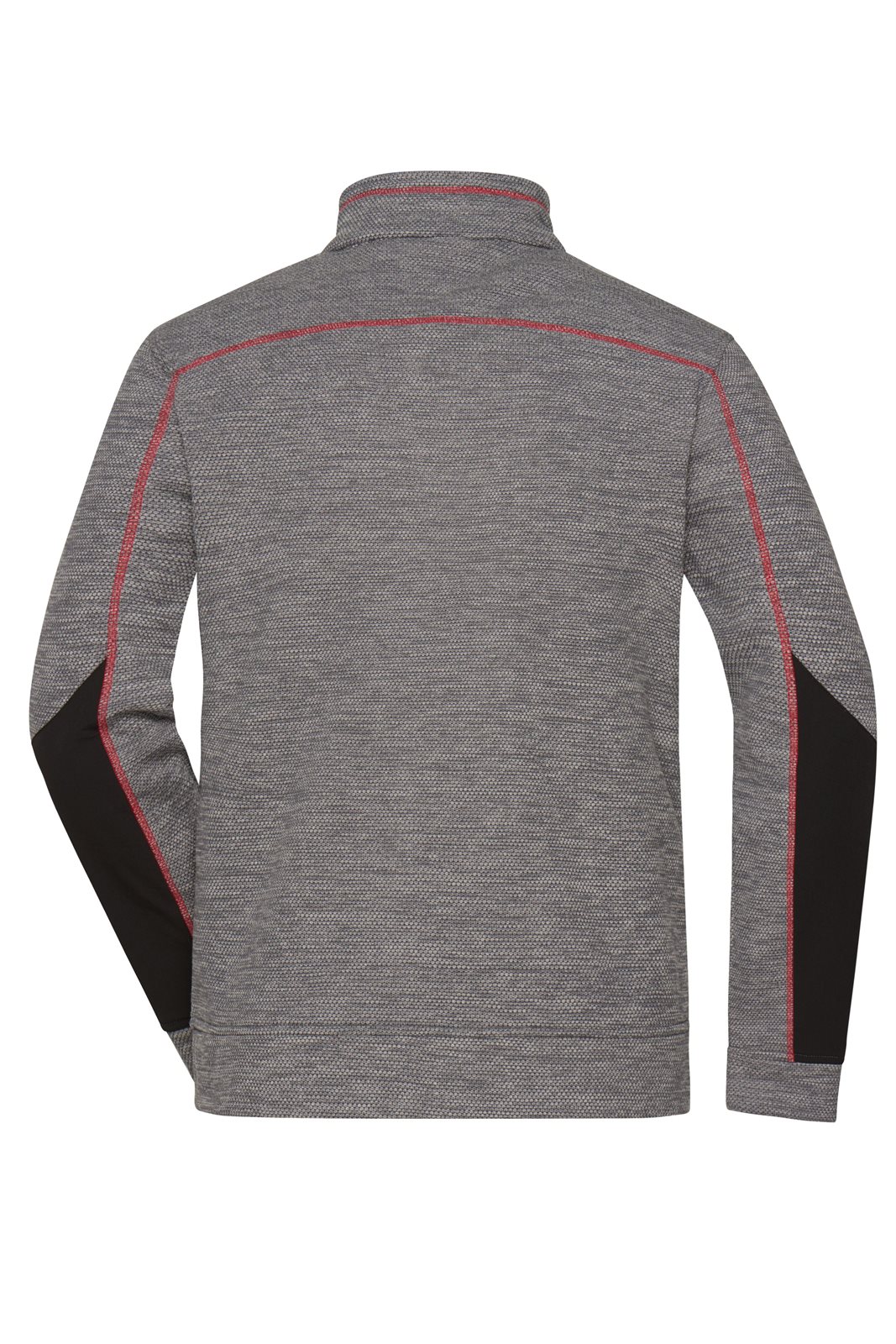 Jacke Herren Grau/Schwarz/Rot – Men's Structure Fleece Jacket GRS, Detailansicht
