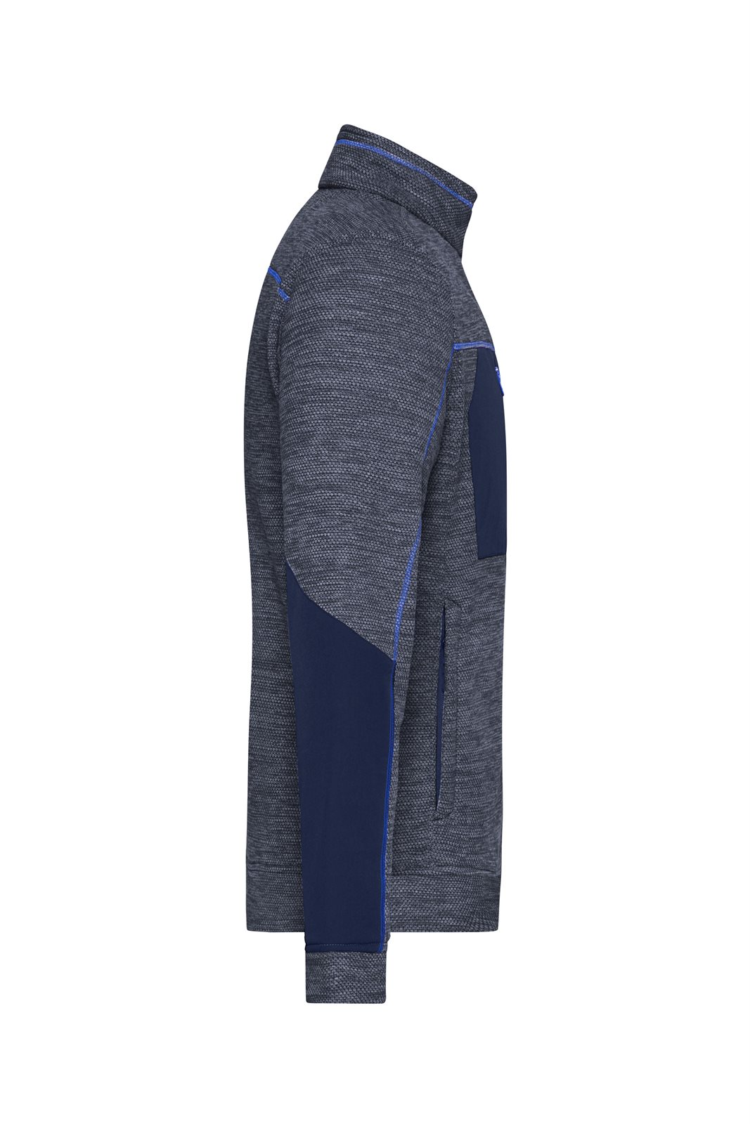 Jacke Herren Blau – Men's Structure Fleece Jacket GRS, Detailansicht