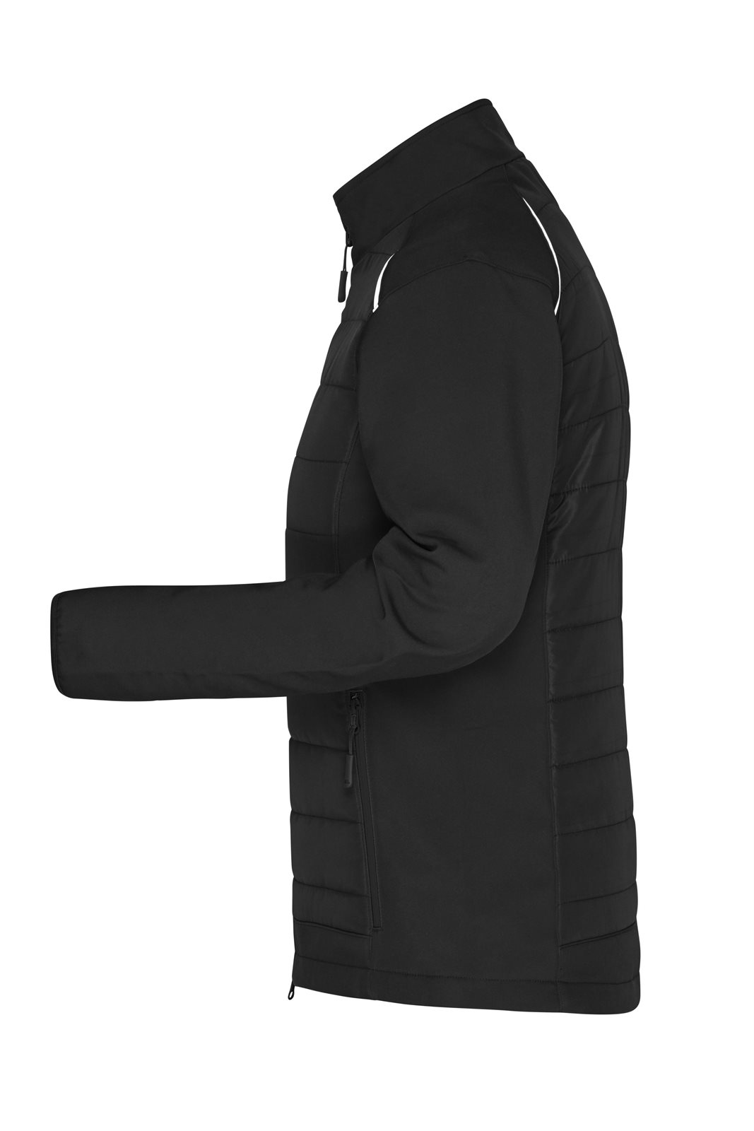 Jacke Damen Schwarz – Ladies' Hybrid Jacket GRS, Detailansicht