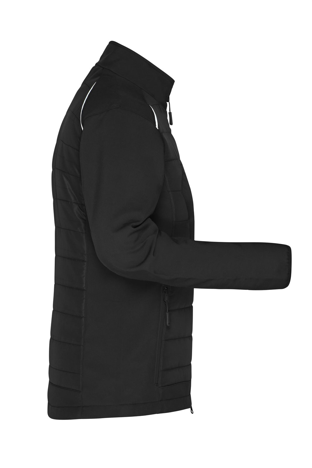 Jacke Damen Schwarz – Ladies' Hybrid Jacket GRS, Detailansicht
