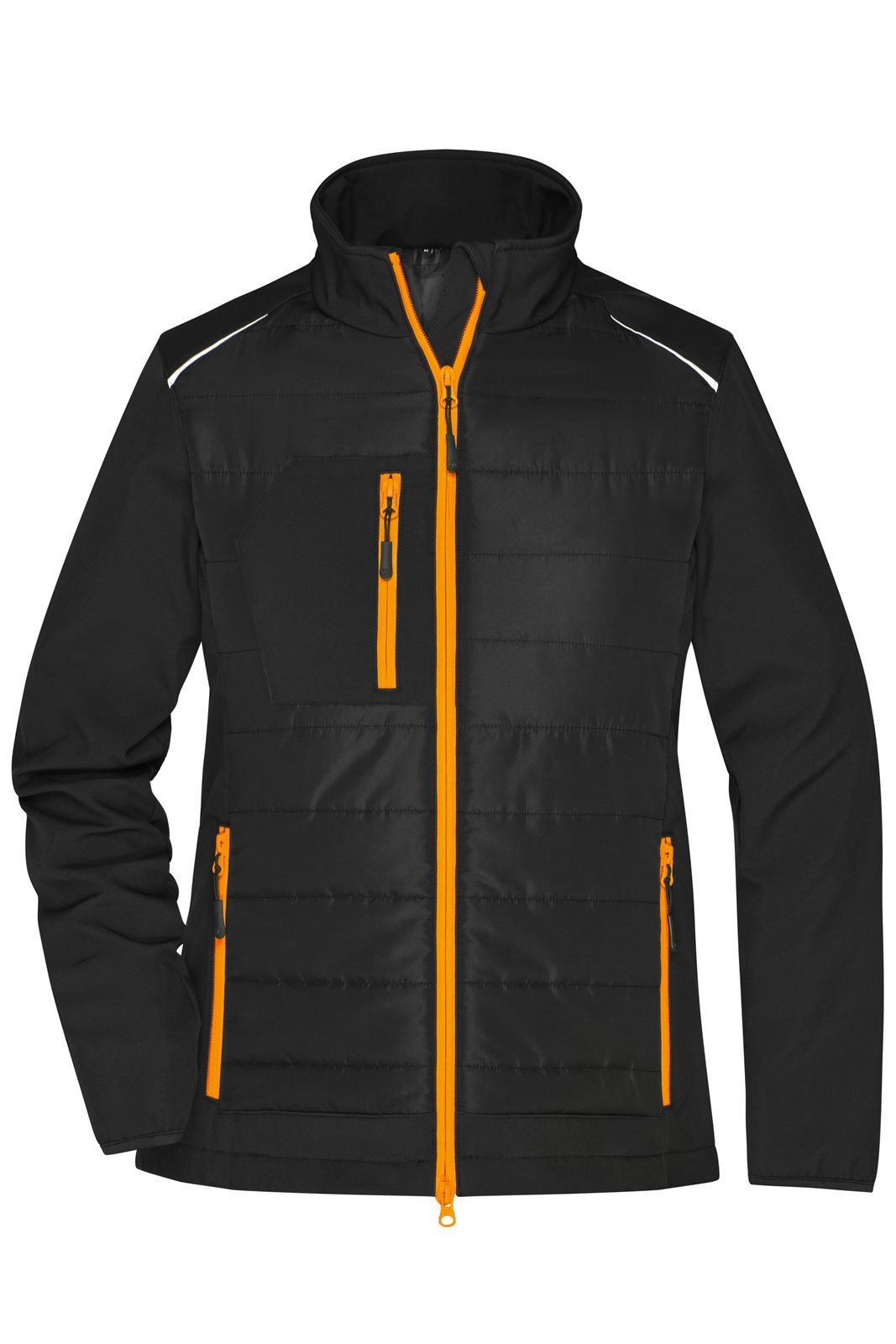 Jacke Damen Schwarz/Orange/Neon – Ladies' Hybrid Jacket GRS