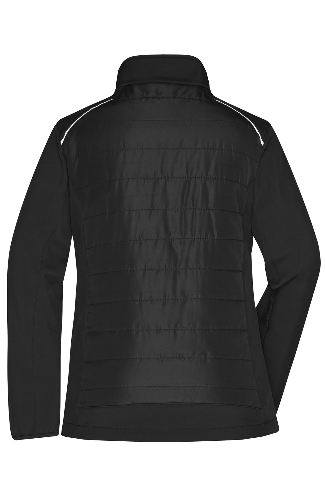 Jacke Damen Schwarz/Orange/Neon – Ladies' Hybrid Jacket GRS, Detailansicht