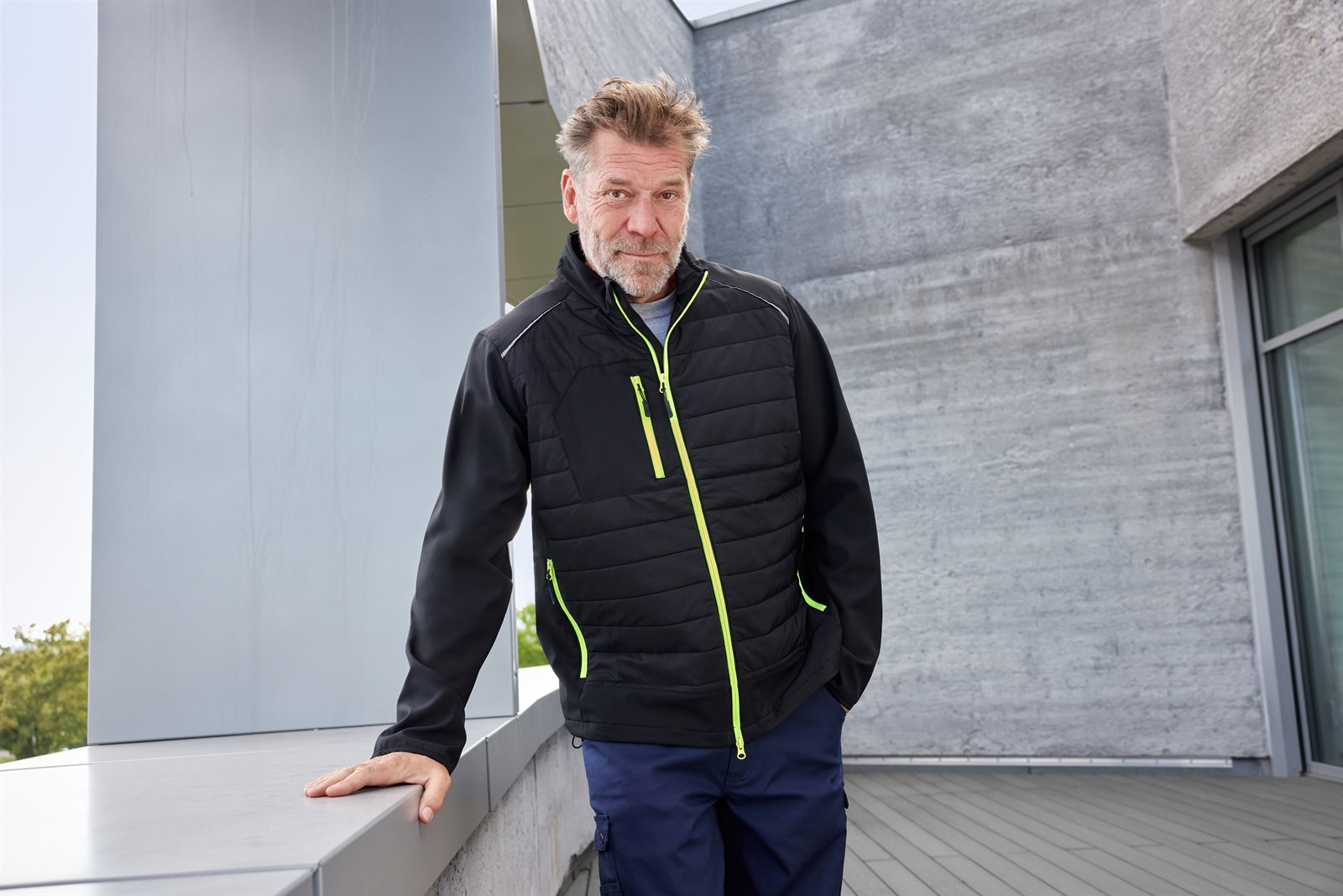 Jacke Herren – Men's Hybrid Jacket GRS, Detailansicht