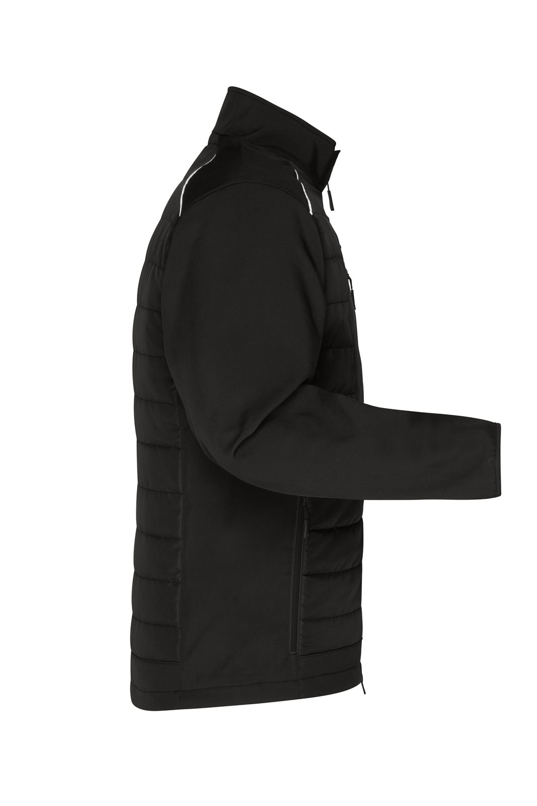 Jacke Herren Schwarz – Men's Hybrid Jacket GRS, Detailansicht
