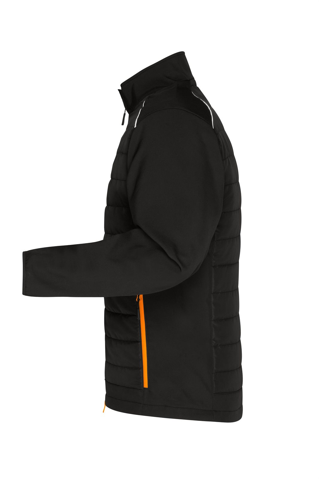 Jacke Herren Schwarz/Orange/Neon – Men's Hybrid Jacket GRS, Detailansicht