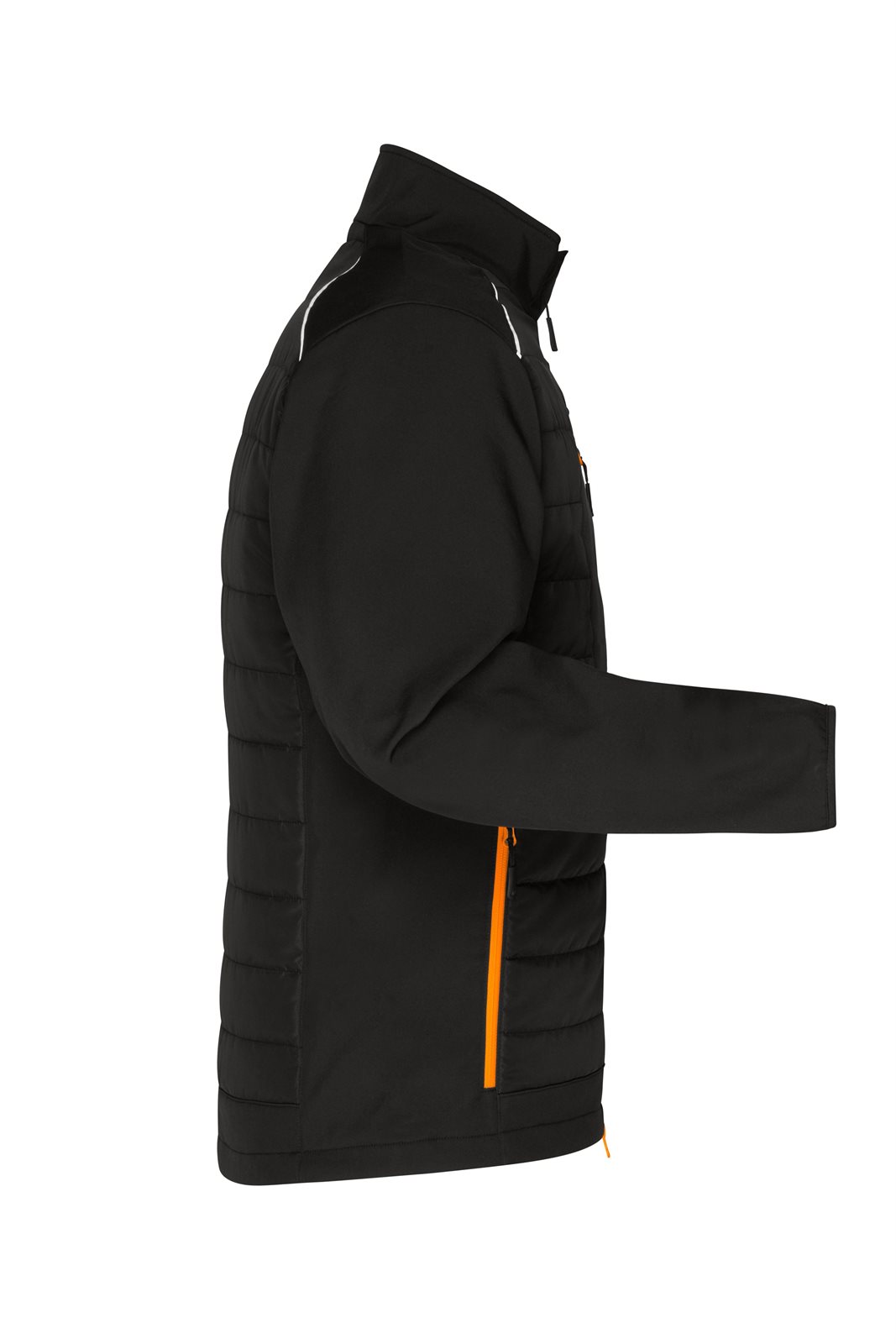 Jacke Herren Schwarz/Orange/Neon – Men's Hybrid Jacket GRS, Detailansicht