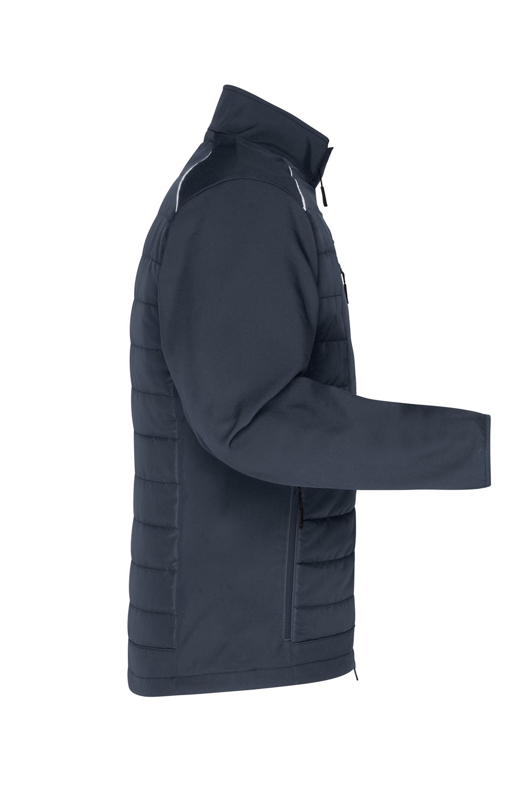 Jacke Herren Grau – Men's Hybrid Jacket GRS, Detailansicht