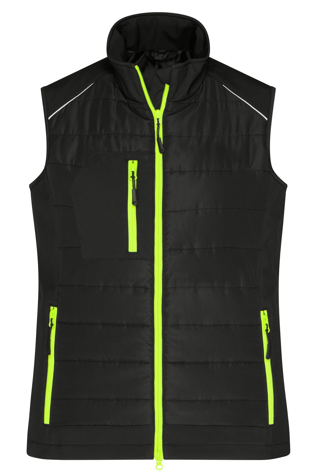 Weste Damen Schwarz/Gelb/Neon – Ladies' Hybrid Vest GRS