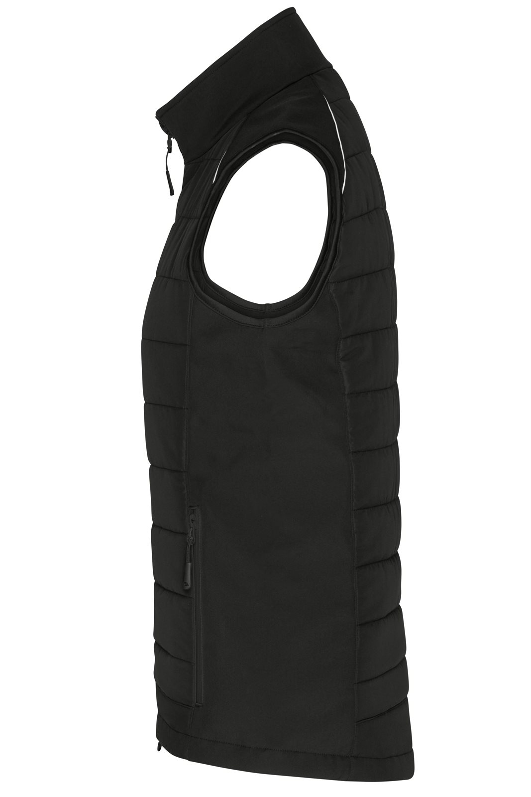 Weste Damen Schwarz – Ladies' Hybrid Vest GRS, Detailansicht